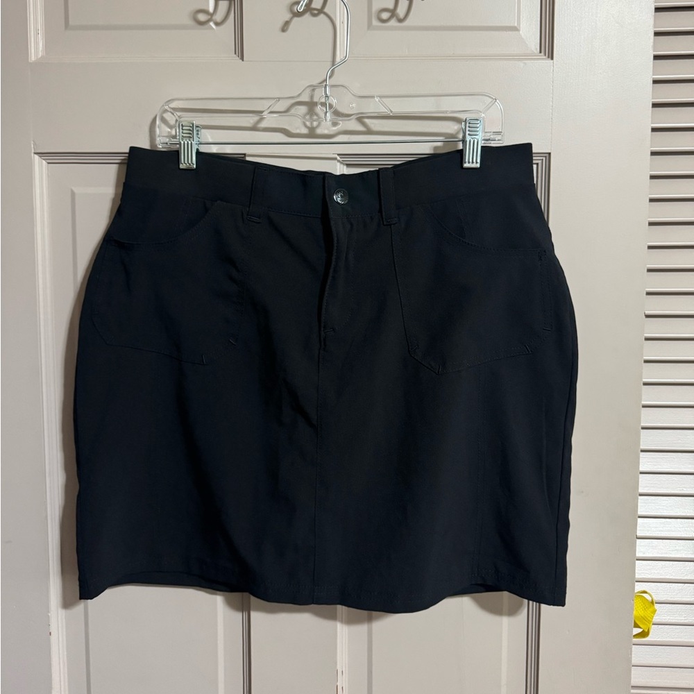 Lee Active Performance Skort Womens Size Med. Black Golf Tennis Pickleball Skirt